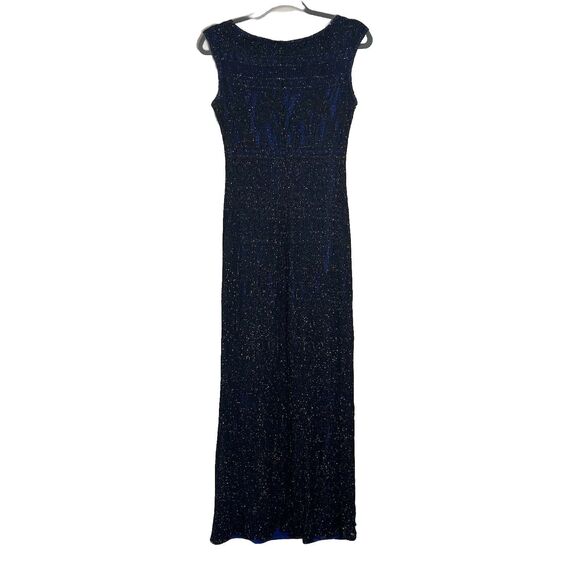 Vintage Rampage Dress Women’s Large Black Blue Mesh Maxi Y2K Whimsigoth USA - Picture 2 of 10